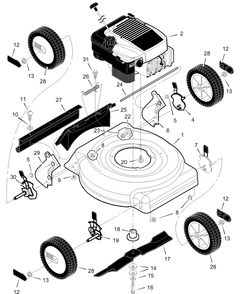 Part Location Diagram of F-99458 Murray Instruction Book